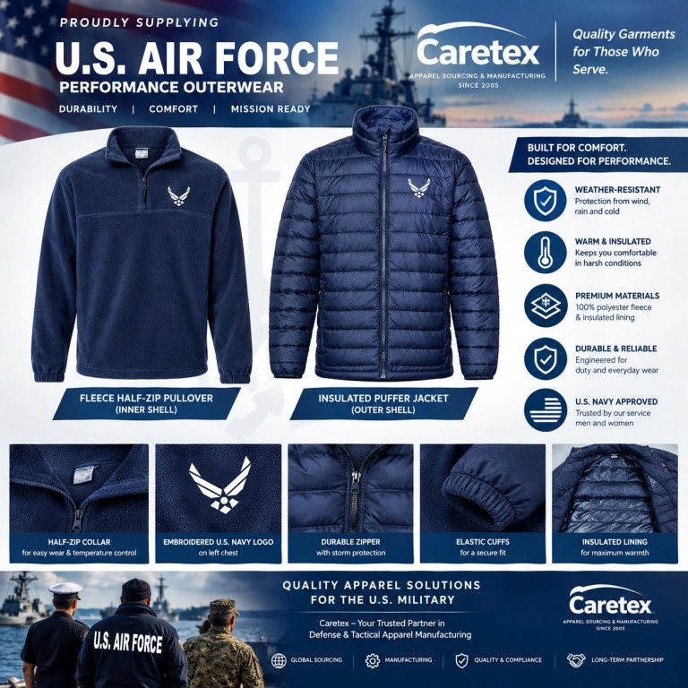 US Air Force Weather-resistant 3 in 1 Jacket